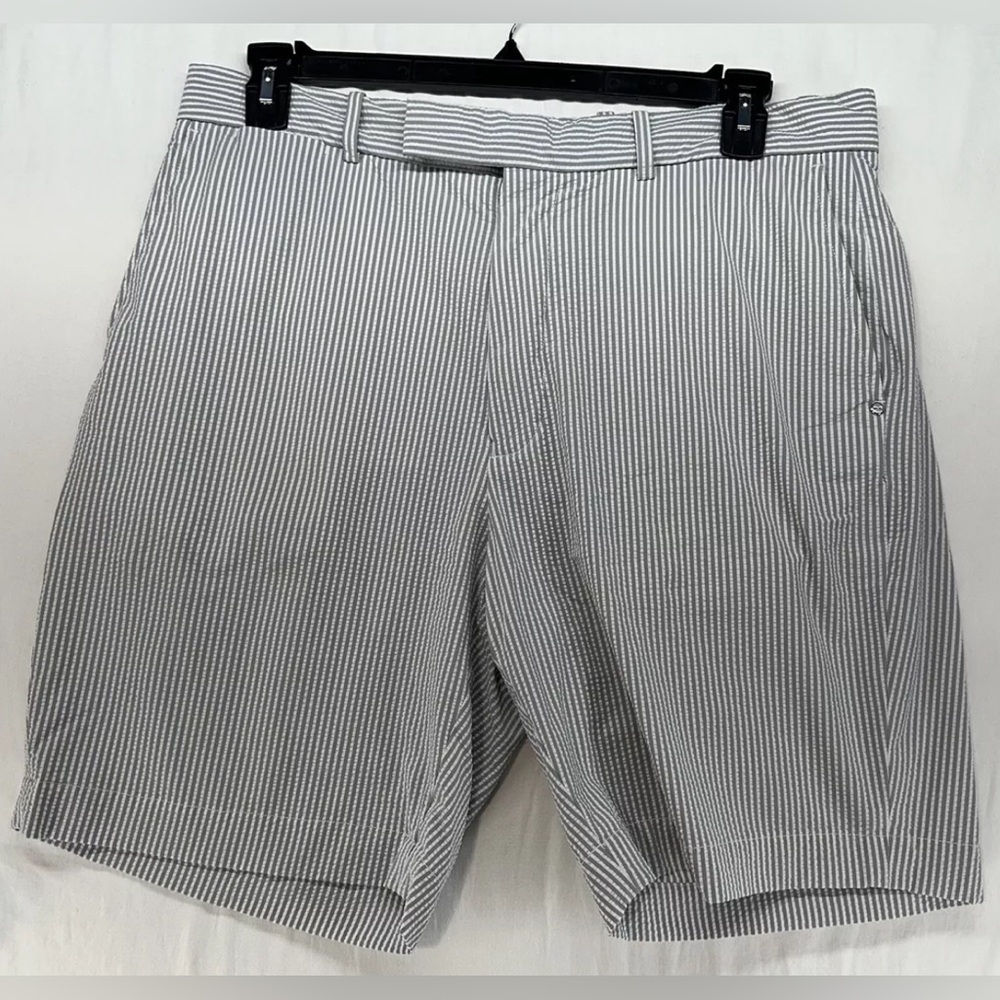 RLX Ralph‎ Lauren Gray Seersucker Wicking Striped Shorts Size 35 x 8.5" Inseam